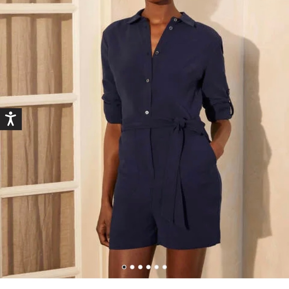 Boden Cosima Romper Navy